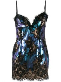 Christopher Kane Foil Lace Mini Dress - Farfetch at Farfetch