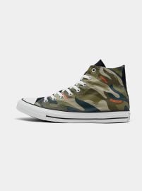 Chuck Taylor 70 High Top Sneakers in Olive Orange Camo at Converse