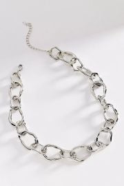 Chunky Hammered Chain Necklace at Anthropologie