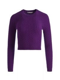 Ciara Crewneck Cropped Pullover In Boysenberry  at Alice + Olivia