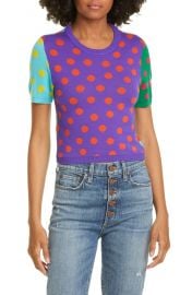 Ciara Reversible Dot Wool Blend Sweater at Nordstrom