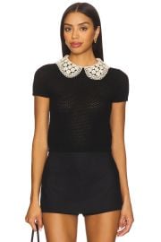 Ciara Short Sleeve Pullover With Collar at Revolve