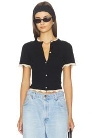 Ciara Shortsleeve Cardigan With Trim at Revolve