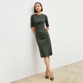 Ciela Dress - Stretch Crepe Dark Aloe MMLaFleur at M.M. LaFleur