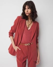 Cinched-Back One-Button Blazer White House Black Market at White House Black Market