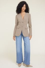Cinched Collarless Blazer at Dynamite