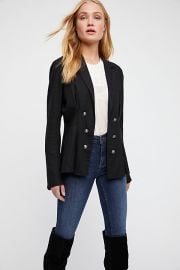 Cinched Waist Linen Blazer by Free People at Free People