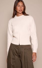 Cinched Waist Zip Hem Knitted Jumper at Boohoo