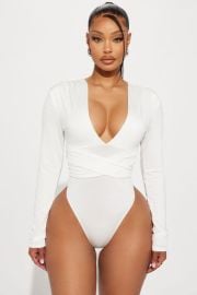 Cindy Plunge Bodysuit - Ivory Fashion Nova at Fashion Nova