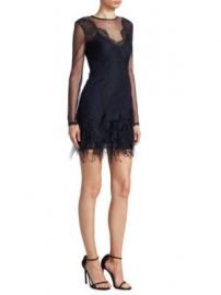 Cinq    Sept - Amabella Feather Dress at Saks Off 5th