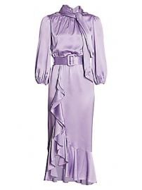 Cinq    Sept - Bella Silk Belted Midi Dress at Saks Fifth Avenue