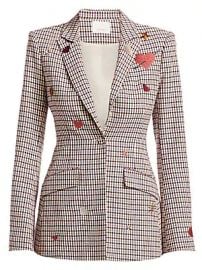 Cinq    Sept - Estelle Heart Check Blazer at Saks Fifth Avenue