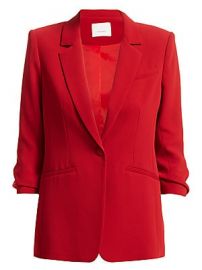 Cinq    Sept - Khloe Crepe Ruched Blazer at Saks Fifth Avenue