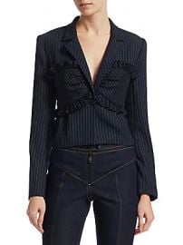 WornOnTV: Victoria’s pinstripe jacket with ruffles on The Young and the ...