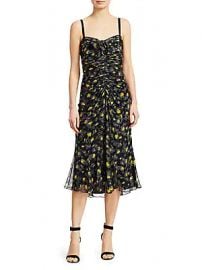 Cinq    Sept - Margot Printed Silk Dress at Saks Off 5th