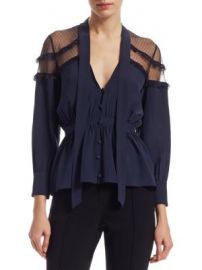 Cinq    Sept - Peyton Tie Neck Blouse at Saks Fifth Avenue