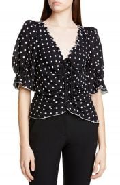 Cinq    Sept Kimberly Polka Dot Silk Top   Nordstrom at Nordstrom