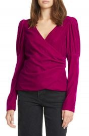 Cinq    Sept Theo Velvet Wrap Top   Nordstrom at Nordstrom