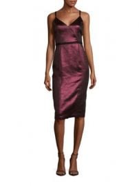 Cinq   Sept - Soleil Metallic V-Neck Dress at Saks Off 5th