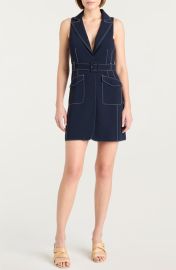 Cinq à Sept Belize Topstitch Belted Minidress at Nordstrom