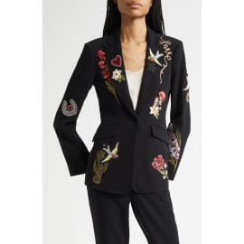Cinq à Sept Cheyenne Western Americana Appliqué Scrunched Blazer at Nordstrom