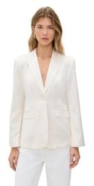 Cinq à Sept Georgia Satin Stripe Cheyenne Blazer Ivory 14 at Shopbop