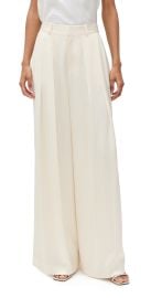 Cinq à Sept Georgia Satin Stripe Marne Pants Ivory 4 at Shopbop