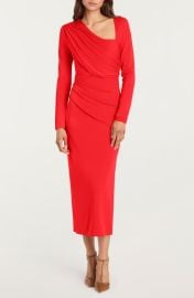 Cinq à Sept Jalyn Long Sleeve Asymmetric Drape Matte Jersey Dress at Nordstrom
