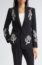 Cinq à Sept Karlie Metallic Paisley Detail Blazer at Nordstrom