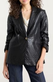 Cinq à Sept Khloe Quilted Faux Leather Blazer at Nordstrom