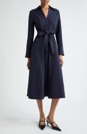 Cinq à Sept Kyla Long Sleeve Midi Shirtdress at Nordstrom