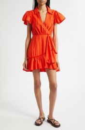 Cinq à Sept Lila Asymmetric Ruffle Taffeta Minidress at Nordstrom