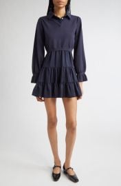 Cinq à Sept Luciana Long Sleeve Tiered Shirtdress at Nordstrom