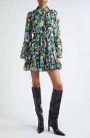 Cinq à Sept Lyra Tossed Floral Long Sleeve Minidress at Nordstrom