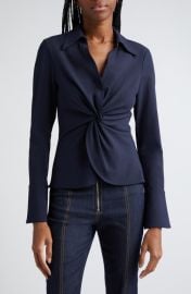 Cinq à Sept Mckenna Knot Waist Shirt at Nordstrom