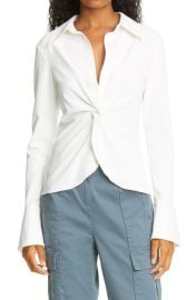 Cinq à Sept Mckenna Knot Waist Shirt at Nordstrom