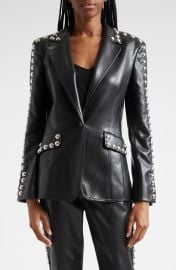 Cinq à Sept Milly Stud Detail Faux Leather Jacket at Nordstrom