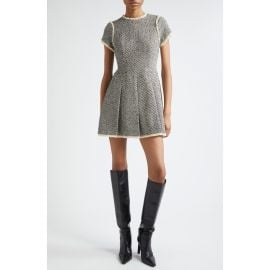 Cinq à Sept Nova Short Sleeve Metallic Tweed Dress at Nordstrom