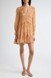 Cinq à Sept Rivie Charming Paisley Long Sleeve Minidress at Nordstrom