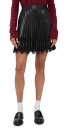 Cinq à Sept Vegan Leather Laney Skirt Black/Black 2 at Shopbop