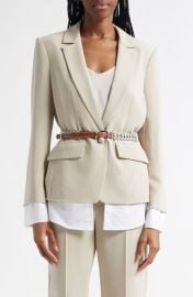 Cinq à Sept Vittoria Layered Belted Jacket at Nordstrom