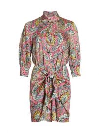 Cinq  Sept Paisley Tie-Waist Shirtdress  SaksFifthAvenue at Saks Fifth Avenue