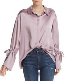 Cinq  amp agrave  Sept Elisia Tie-Cuff Silk Top Women - Bloomingdale s at Bloomingdales