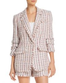 WornOnTV: Erin’s tweed frayed blazer on E! News Daily Pop | Erin Lim ...