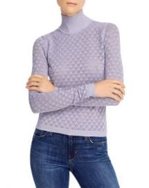 Cinq  amp agrave  Sept Lilette Metallic Diamond-Knit Turtleneck Women - Bloomingdale s at Bloomingdales