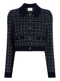 Cinq A Sept Ainara Collared Cardigan Blue at Farfetch