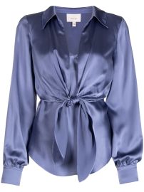 Cinq A Sept Ally long-sleeve Silk Top - at Farfetch