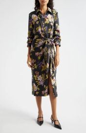 Cinq A Sept Brigitte Floral Midi Shirtdress at Nordstrom Rack