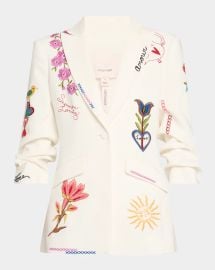 Cinq A Sept Cheyenne Scrunched Summer Love Blazer at Neiman Marcus