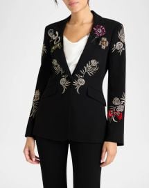Cinq A Sept Heritage Rose Cheyenne Embroidered Blazer at Neiman Marcus